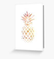 Cute watercolor pinaapple Greeting Card