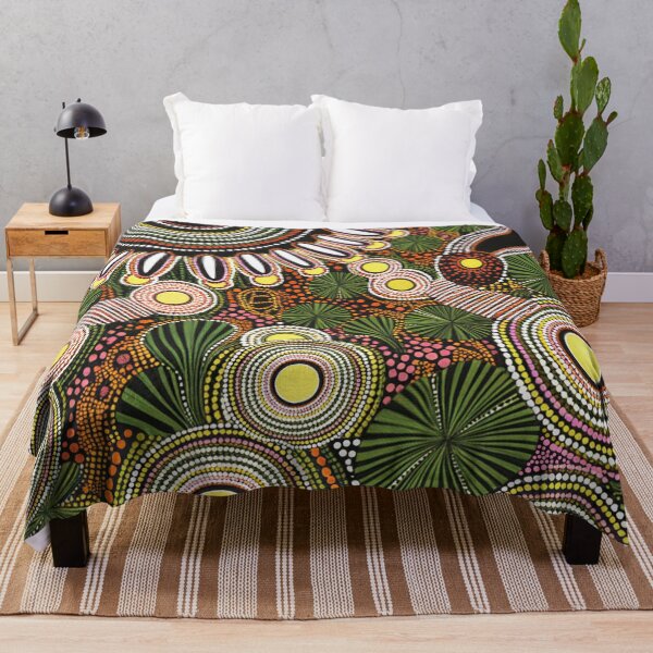 Item preview, Aboriginal Dot Painting Bushland Green designed and sold by AboriginalartVI.