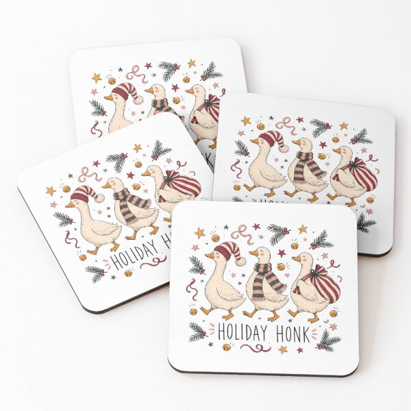Item preview, Holiday Honk – Christmas Geese designed and sold by JoyfullyOffbeat.