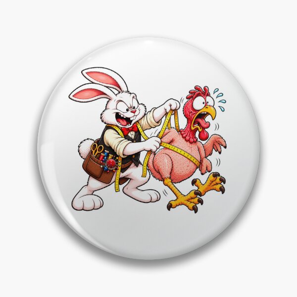 Item preview, Thanksgiving -  Funny Bunny Tailor Measuring a Scared Turkey - Thanksgiving Humor designed and sold by bunnymode.