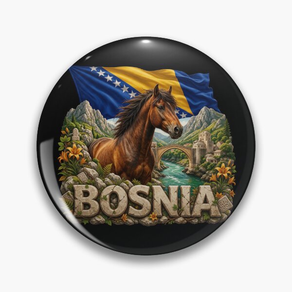 Item preview, Bosnia Heritage – Mountain Horse & Mostar designed and sold by FlagX.