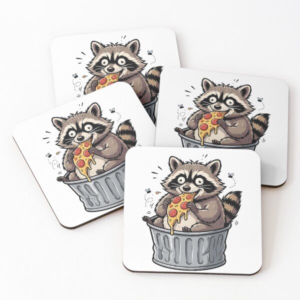 Item preview, Trash Raccoon Live Fast Eat Garbage Funny Chaos Animal Sticker designed and sold by Thuzito.