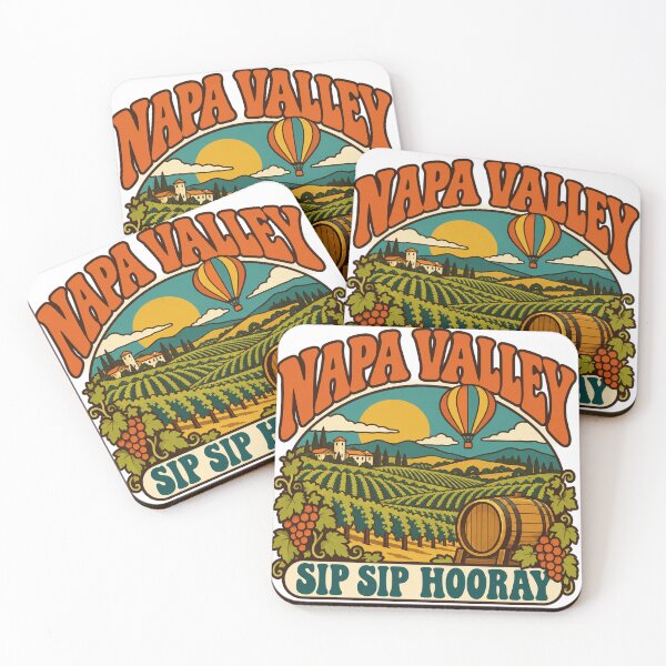 Item preview, Napa Valley Gift - Sip Sip Hooray designed and sold by RedRubyBubble.