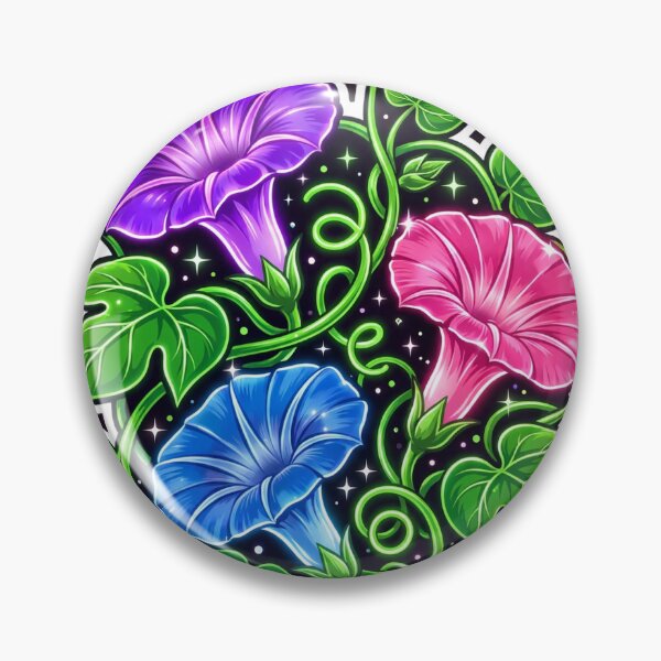 Item preview, Neon Morning Glory Vines Sticker designed and sold by MojoHill.