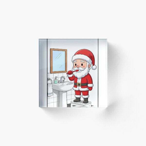 Item preview, Santa Claus Brushing Teeth designed and sold by MAXIZPRINT.