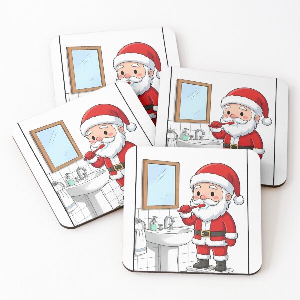 Item preview, Santa Claus Brushing Teeth designed and sold by MAXIZPRINT.