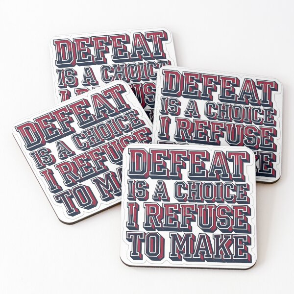 Item preview, Defeat Is A Choice Sports Motivation Art designed and sold by Plot Twist Supply.
