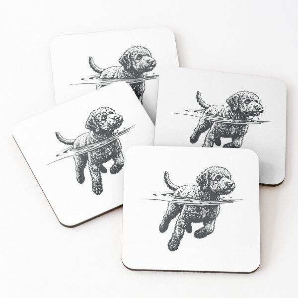 Item preview, Lagotto Swimming - Lagotto Romagnolo Beach - Truffle Dog Lake Life Water designed and sold by TiberiusCarver.