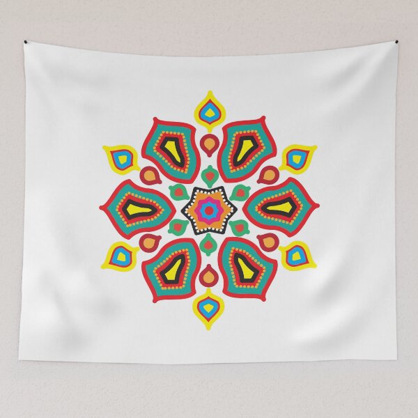 Item preview, Vibrant Islamic Geometric Floral Mandala Art-D6 designed and sold by GrafecShop.
