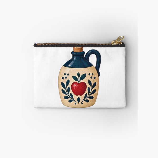 Item preview, Apple Cider Jug with Folk Painted Red Apple designed and sold by H. Doucette Studio.