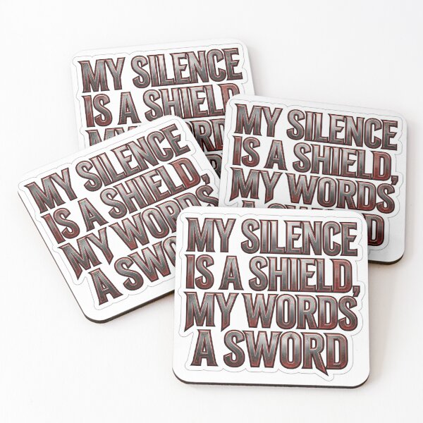 Item preview, My Silence Is A Shield Warrior Typography Art designed and sold by Plot Twist Supply.
