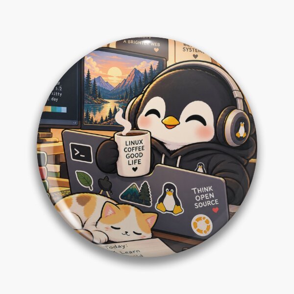 Artikelvorschau, Niedlicher Linux-Pinguin – Gemütliches Terminal & Open-Source-Humor entworfen und verkauft von Qcloth.