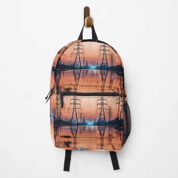 Item preview, Water Reflection Electricity Pylon Sunset designed and sold by Pylon-Bureau.