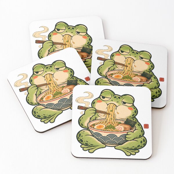 Item preview, Frog Eating Ramen - Cute Japanese Food Lover Frog designed and sold by CreatifStudios.
