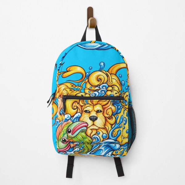 Item preview, Mythic Tides and Golden Mane – Zodiac Fantasy Ocean Art designed and sold by playatech.
