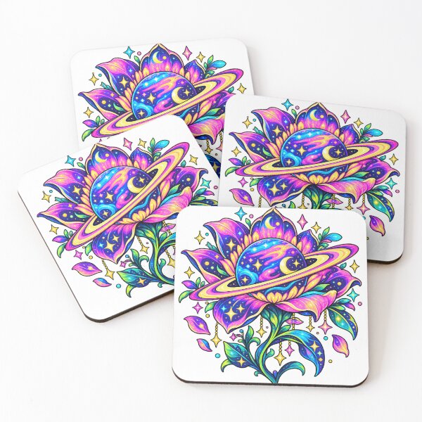 Item preview, Saturn Flower Celestial Cosmic Botanical Art designed and sold by Thai Vibe Studio.