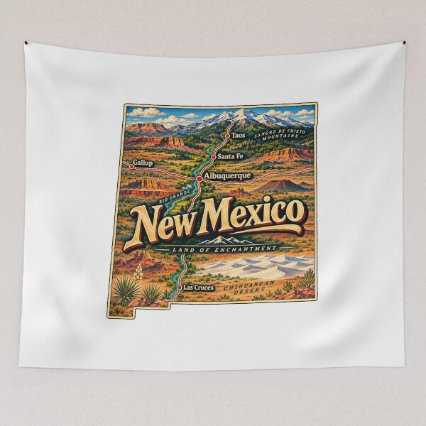 Item preview, Vintage New Mexico Travel Souvenir Landmark Gift designed and sold by MichaeIRellov.