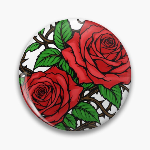 Item preview, Red roses with thorny tendrils, Gothic design designed and sold by Pommes im Bett.
