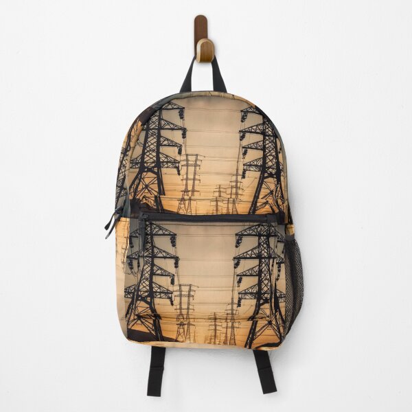 Item preview, Golden Sunset Electricity Pylon Grid Silhouette designed and sold by Pylon-Bureau.
