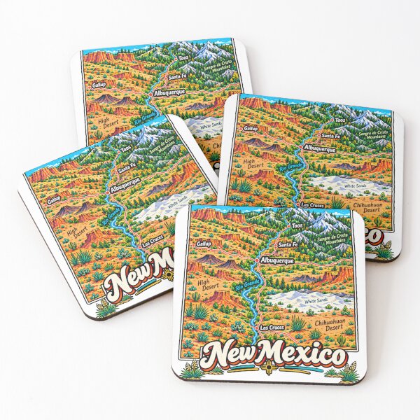 Item preview, Hand Drawn New Mexico Travel Souvenir Landmark Gift designed and sold by MichaeIRellov.
