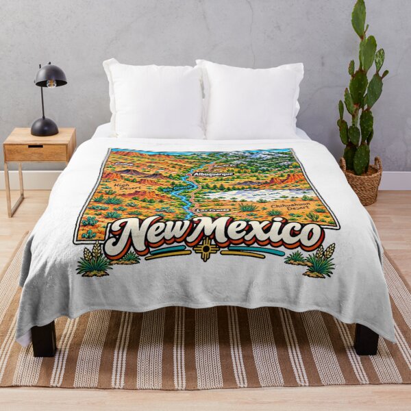 Item preview, Hand Drawn New Mexico Travel Souvenir Landmark Gift designed and sold by MichaeIRellov.