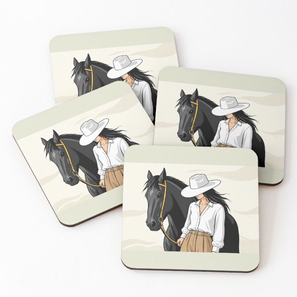 Item preview, Elegance in Silence – Black Horse & Western Style designed and sold by aliyehc.
