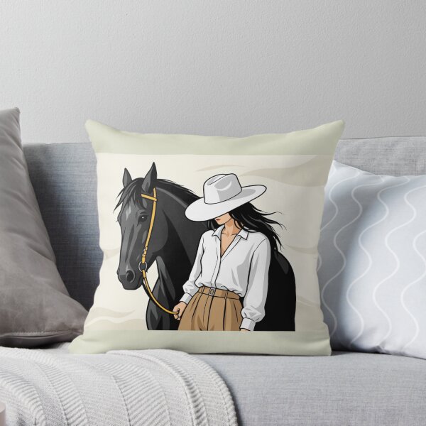 Item preview, Elegance in Silence – Black Horse & Western Style designed and sold by aliyehc.