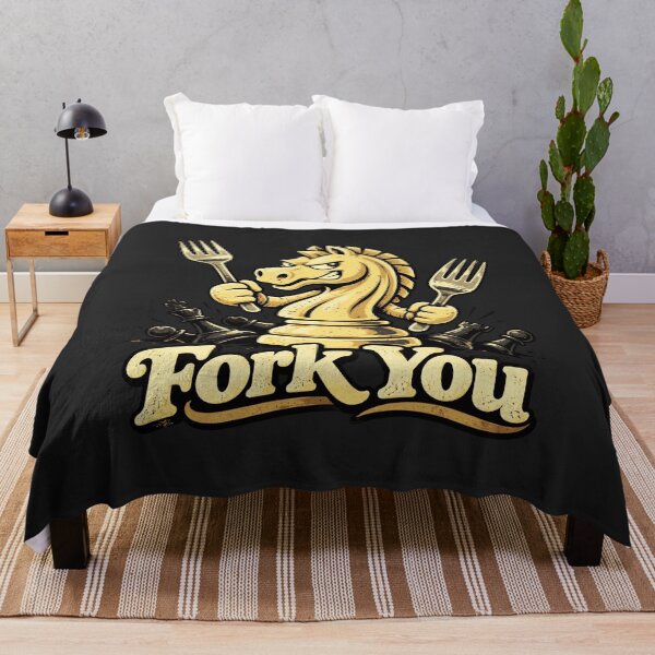 Item preview, Funny Chess Knight “Fork You” Chess Humor designed and sold by FloraPlantTees.