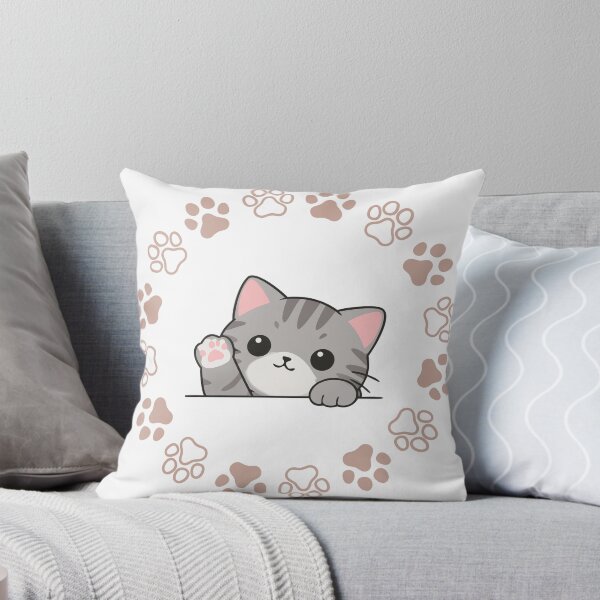 Item preview, Cute Gray Tabby Kitten Waving Paw Circle designed and sold by Mythoughts0518.
