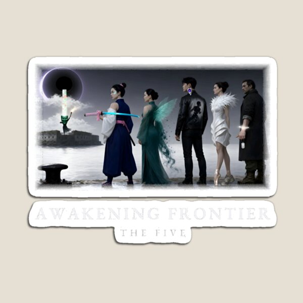 Item preview, Futuristic The Five Standing Silhouettes Space Art designed and sold by CACodeApex.