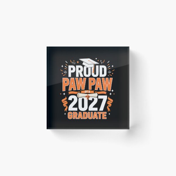 Item preview, Proud Paw Paw of a 2027 Graduate Graduation Gift Design designed and sold by FuzionRaptor.