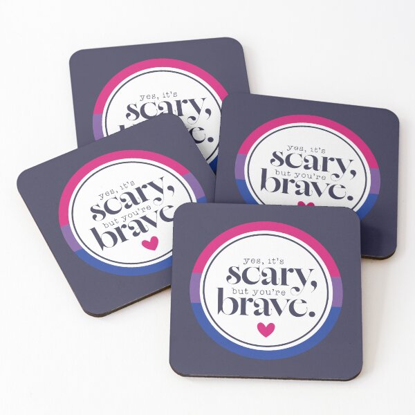 Item preview, Yes, It's Scary, but You're Brave: Bisexual Pride Flag designed and sold by Hakuna Ricotta.