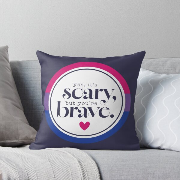 Item preview, Yes, It's Scary, but You're Brave: Bisexual Pride Flag designed and sold by Hakuna Ricotta.