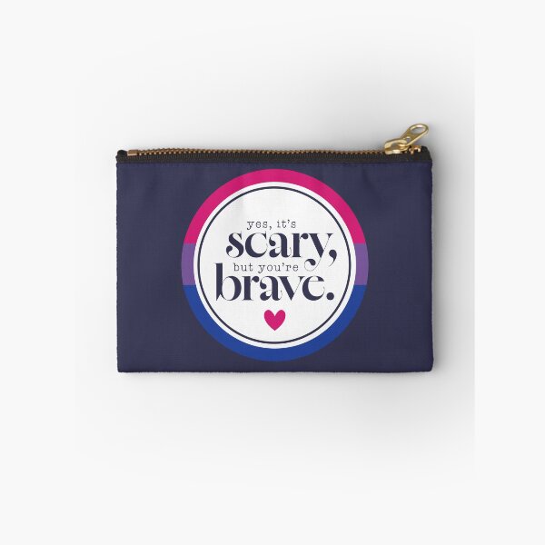 Item preview, Yes, It's Scary, but You're Brave: Bisexual Pride Flag designed and sold by Hakuna Ricotta.