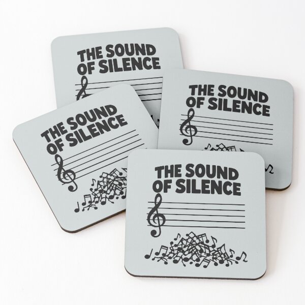 Item preview, Music Lover Funny The Sound of Silence Musical Notes All Fell Down designed and sold by alenaz.