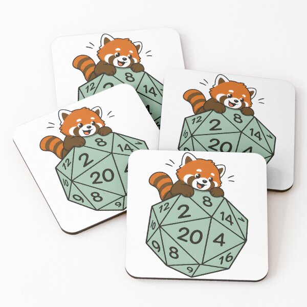 Item preview, Red Panda With D20 designed and sold by michelle-thomp.