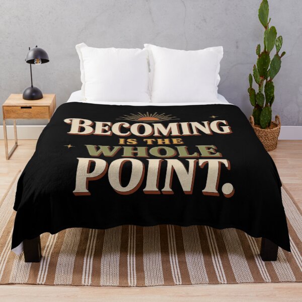 Item preview, Becoming Is the Whole Point. | Inspirational Personal Growth Retro Typography designed and sold by Irene Catchmind.