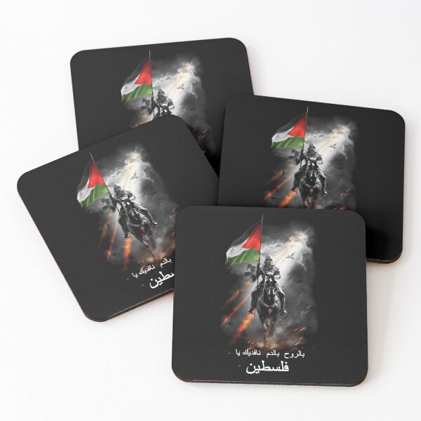 Item preview, Palestinian Horseman with Flag – Arabic Calligraphy Art designed and sold by Freedom Maker.