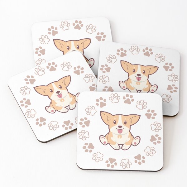 Item preview, Cute Happy Corgi Puppy Sitting Paw Circle designed and sold by Mythoughts0518.