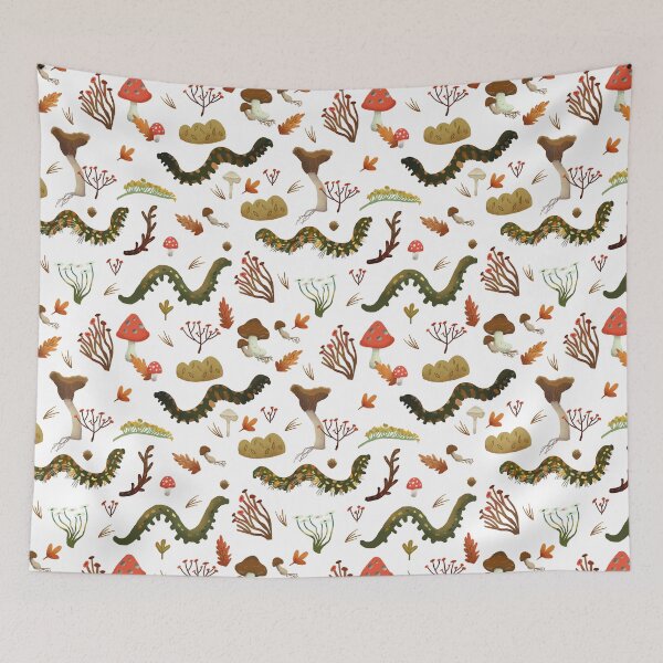 Item preview, Mushroom Foraging Woodland Pattern designed and sold by FaliushART.