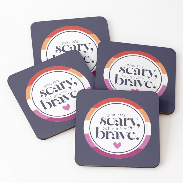 Item preview, Yes, It's Scary, but You're Brave: Lesbian Pride Flag designed and sold by Hakuna Ricotta.