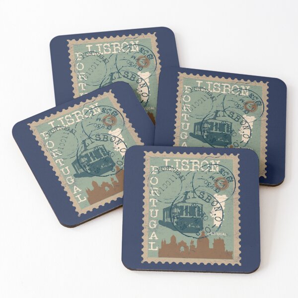 Item preview, Retro Lisbon Portugal Post Stamp designed and sold by Primroaddesigns.