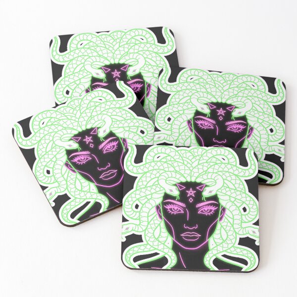 Item preview, Neon Medusa Siren Tattoo Aesthetic designed and sold by GodsMonsterss.