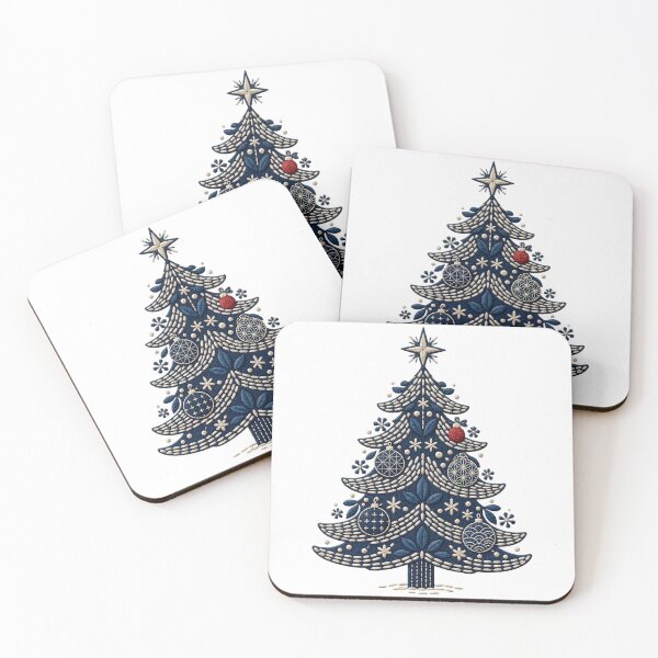 Item preview, Sashiko Stitching - Christmas Tree Embroidery designed and sold by WeirdlyMild.
