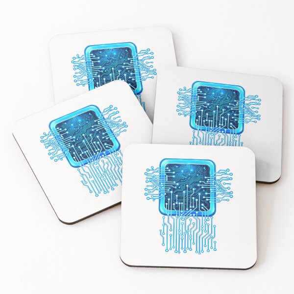 Item preview, Blue Circuit Board Core – Computer Virus Futuristic Cyber Tech Art designed and sold by Genius Geek.