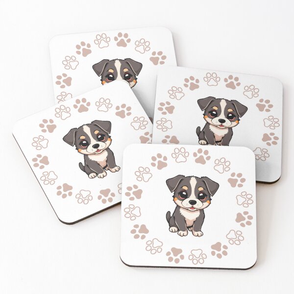 Item preview, Cute Tricolor Puppy Dog Sitting Paw Circle designed and sold by Mythoughts0518.
