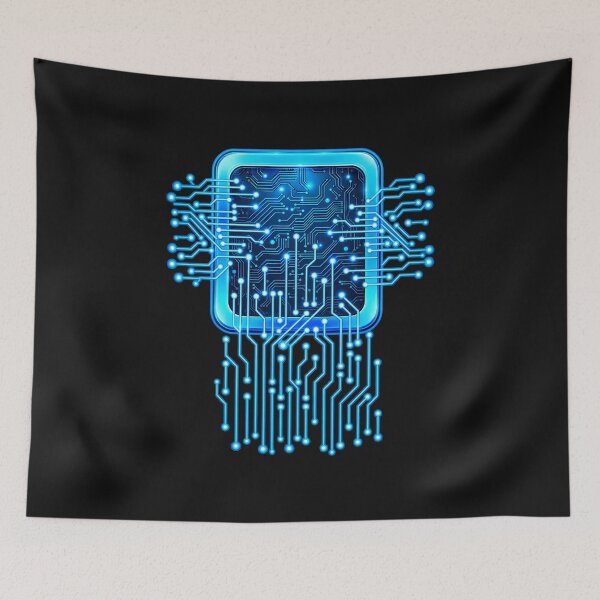 Item preview, Copy of Blue Circuit Board Core – Computer Virus Futuristic Cyber Tech Art designed and sold by Genius Geek.