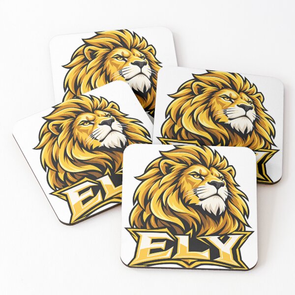 Item preview, Ely Golden Lion Mascot - Fierce Lion Head Sports Logo designed and sold by gimpysticks.
