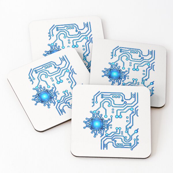 Item preview, Blue Circuit Board Core – Computer Virus Futuristic Cyber Tech Art designed and sold by Genius Geek.
