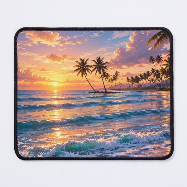 Item preview, Tropical Paradise – Golden Sunset Palm Beach designed and sold by Curio Meridian.